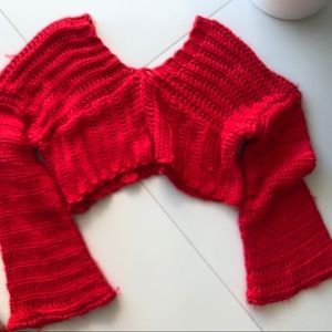Cropped Chunky Knit Sweater